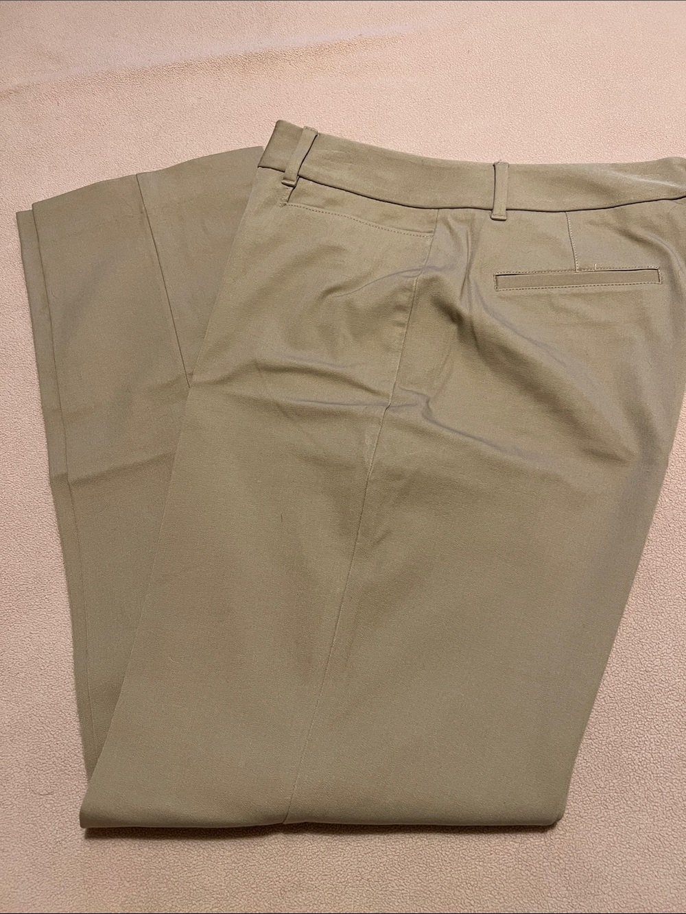 Talbots khaki Flat-Front dress pants 10